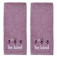 Bee Kind 2-Piece Hand Towel Set, Lavender