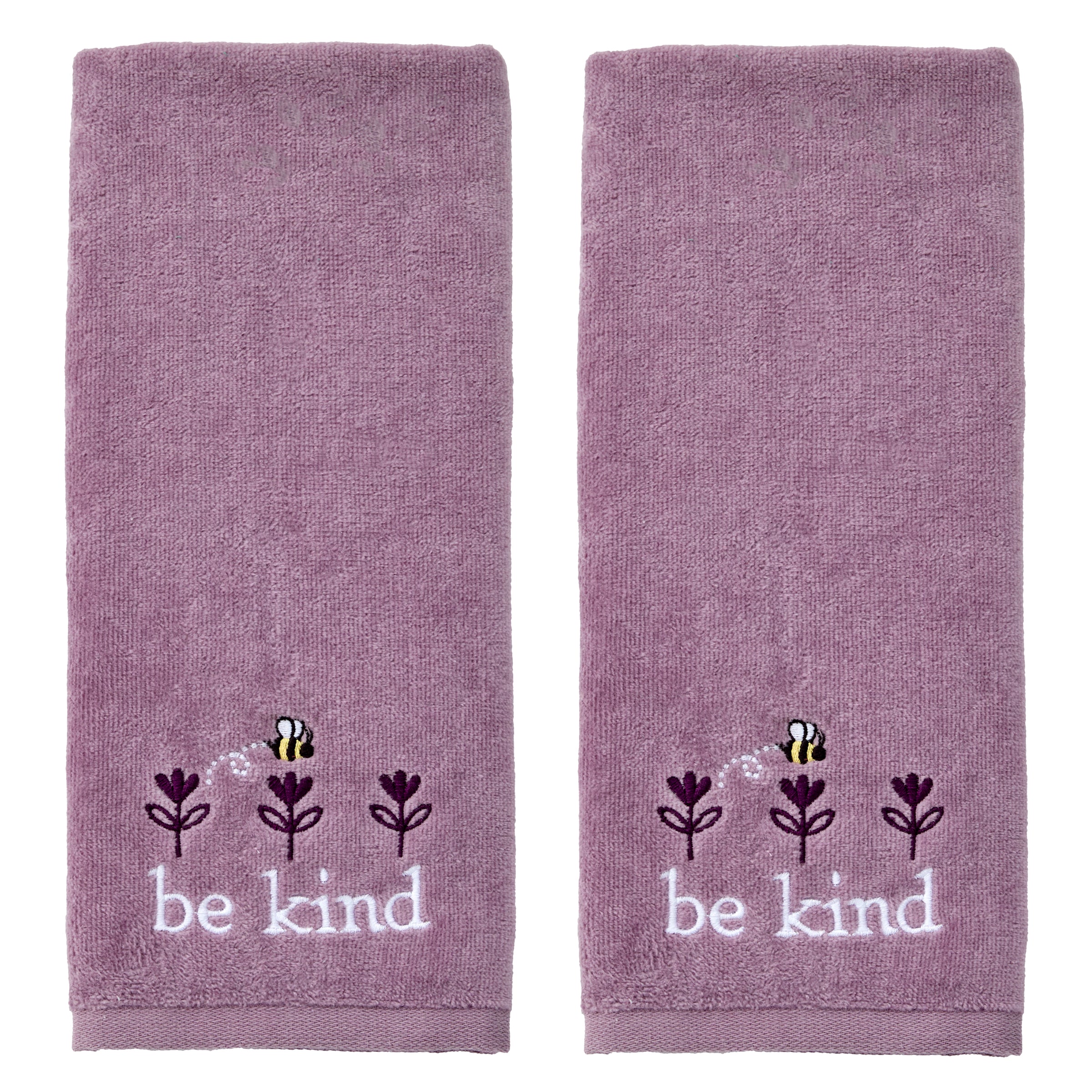 Bee Kind 2-Piece Hand Towel Set, Lavender
