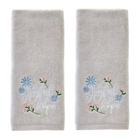 Be Joyful In Hope 2-Piece Hand Towel Set, Gray