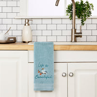 Beautiful 2-Piece Hand Towel Set, Aqua