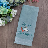 Beautiful 2-Piece Hand Towel Set, Aqua