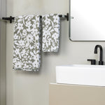 Bedford Floral Jacquard Bath Towel, Sage