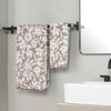 Bedford Floral Jacquard 2-Piece Hand Towel Set, Tan