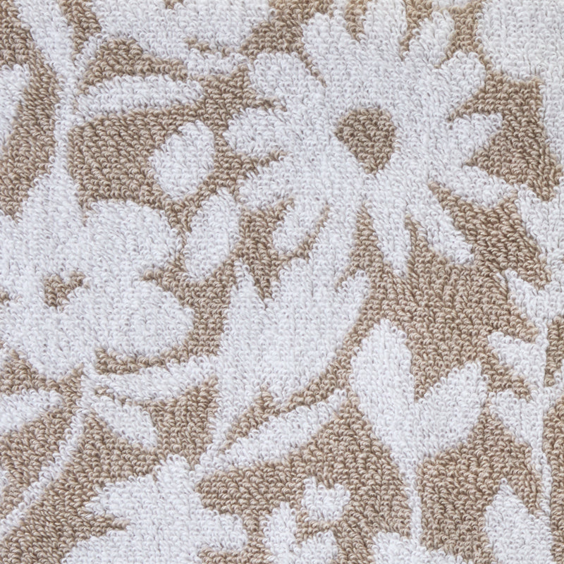 Bedford Floral Jacquard Bath Towel, Tan