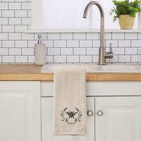 Bee Lavender 2-Piece Hand Towel Set, Natural