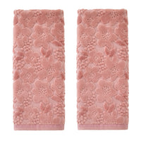 Blossom Floral 2-Piece Hand Towel Set, Blush