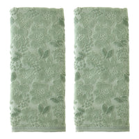 Blossom Floral 2-Piece Hand Towel Set, Sage