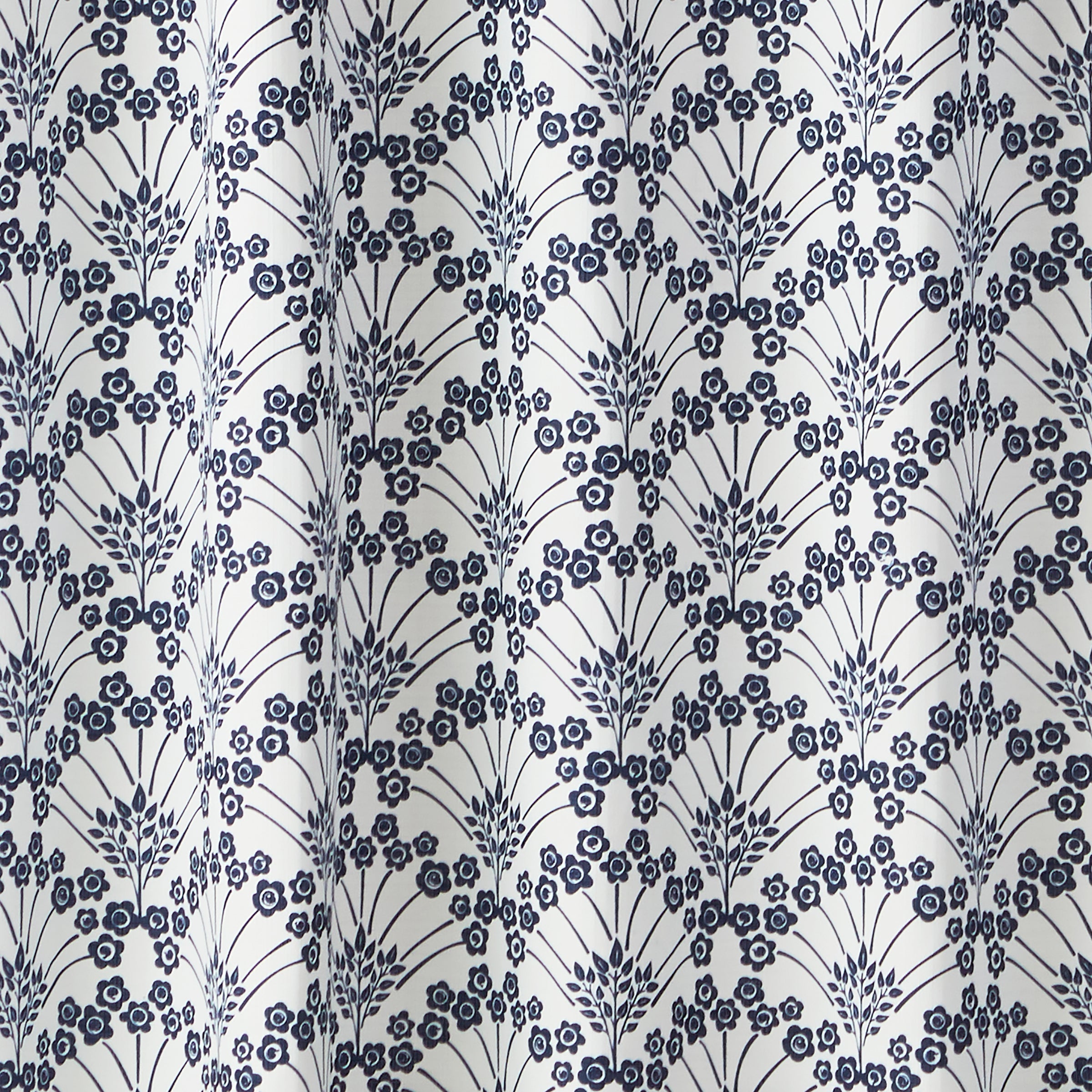 Vern Yip by SKL Home Boho Floral Fabric Shower Curtain, Blue/White