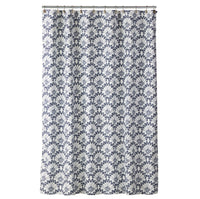 Vern Yip by SKL Home Boho Floral Fabric Shower Curtain, Blue/White