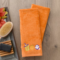 Boo 2-Piece Hand Towel Set, Orange