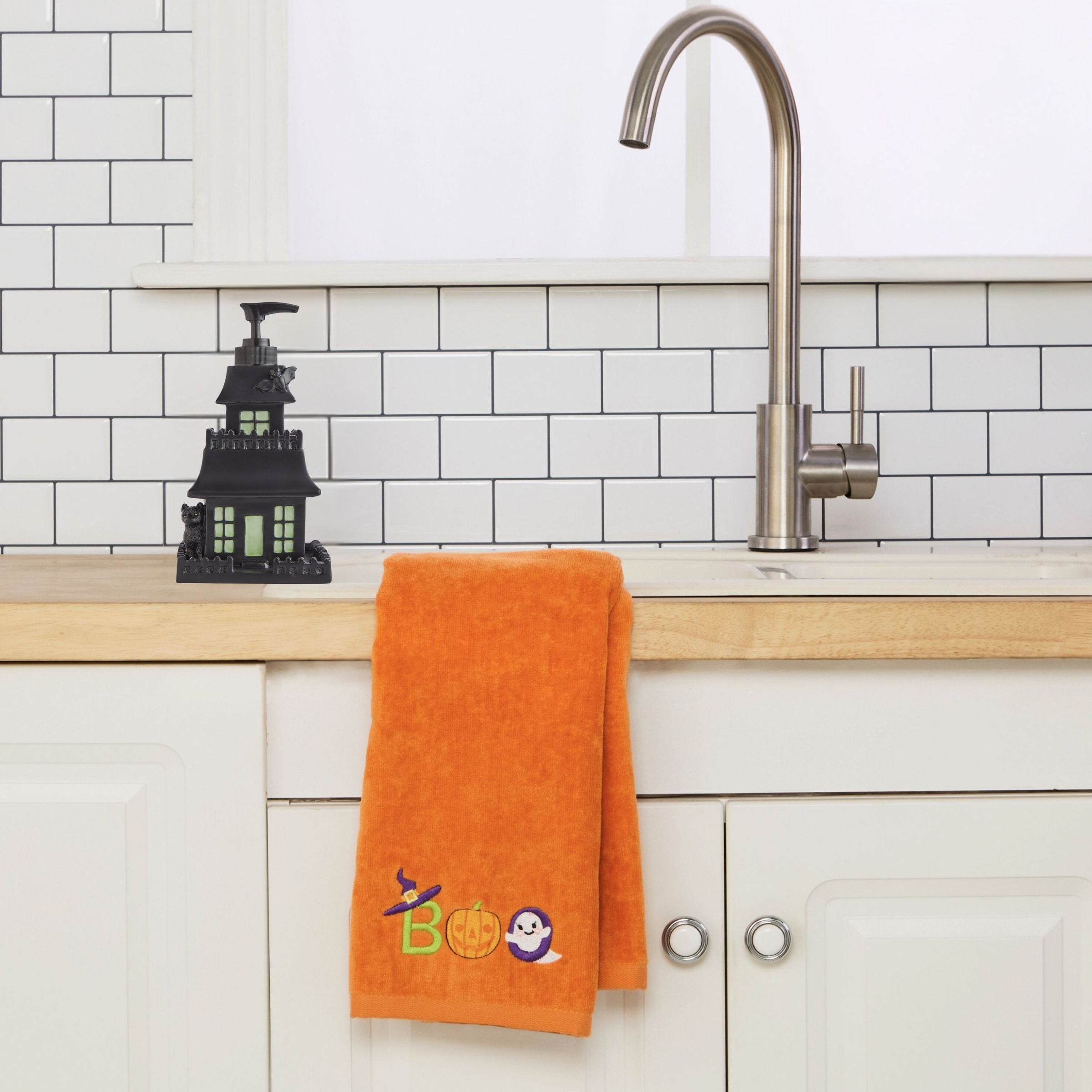 Boo 2-Piece Hand Towel Set, Orange