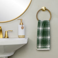 Buffalo Plaid 2-Piece Hand Towel Set, Spruce