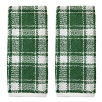 Buffalo Plaid 2-Piece Hand Towel Set, Spruce