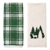 Buffalo Plaid/Deer Spruce 2-Piece Hand Towel Set, Spruce
