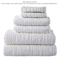 CloudSoft Cotton Luxury 2-Piece Hand Towel Set, White