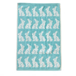 Bunny Jacquard 2-Piece Hand Towel Set, Aqua