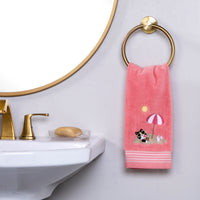 Buried Cat 2-Piece Hand Towel Set, Coral