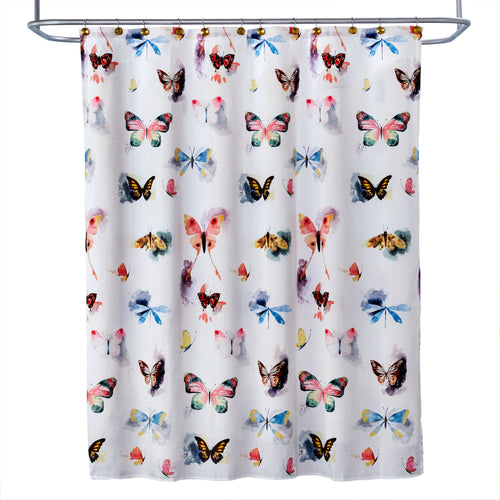 Butterfly Wishes Fabric Shower Curtain, Multi