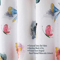 Butterfly Wishes Fabric Shower Curtain, Multi