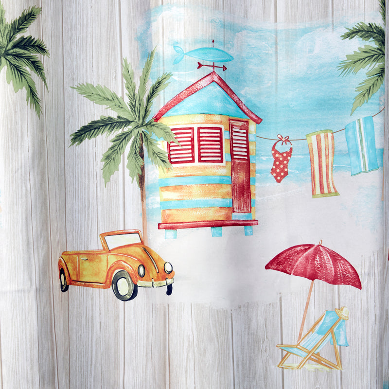 By the Surf Shower Curtain, Multi