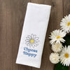 Choose Happy 2-Piece Hand Towel Set, White