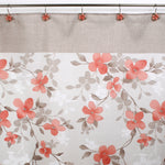 Coral Garden Floral Shower Curtain, Coral