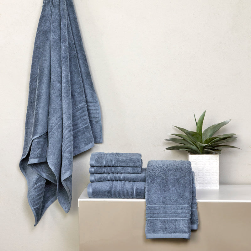 Classic SoftTouch 6-Piece Towel Set, Blue Denim