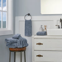 CloudSoft Cotton Luxury Bath Towel, Smoke Blue