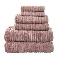 CloudSoft Cotton Luxury 6-Piece Towel Set, Clay