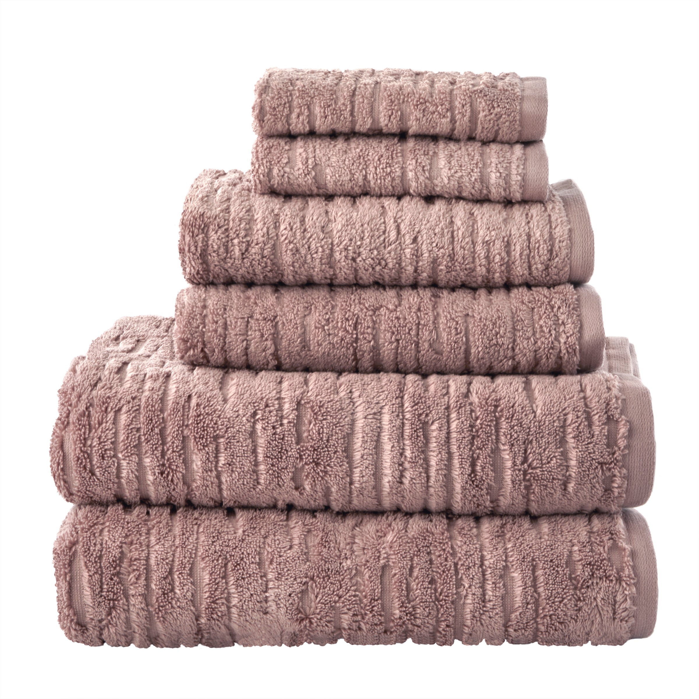 CloudSoft Cotton Luxury 6-Piece Towel Set, Clay