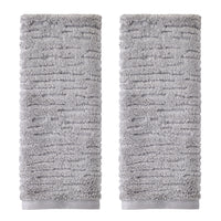 CloudSoft Cotton Luxury 2-Piece Hand Towel Set, Gray