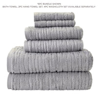 CloudSoft Cotton Luxury 2-Piece Hand Towel Set, Gray