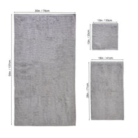 CloudSoft Cotton Luxury 6-Piece Towel Set, Gray