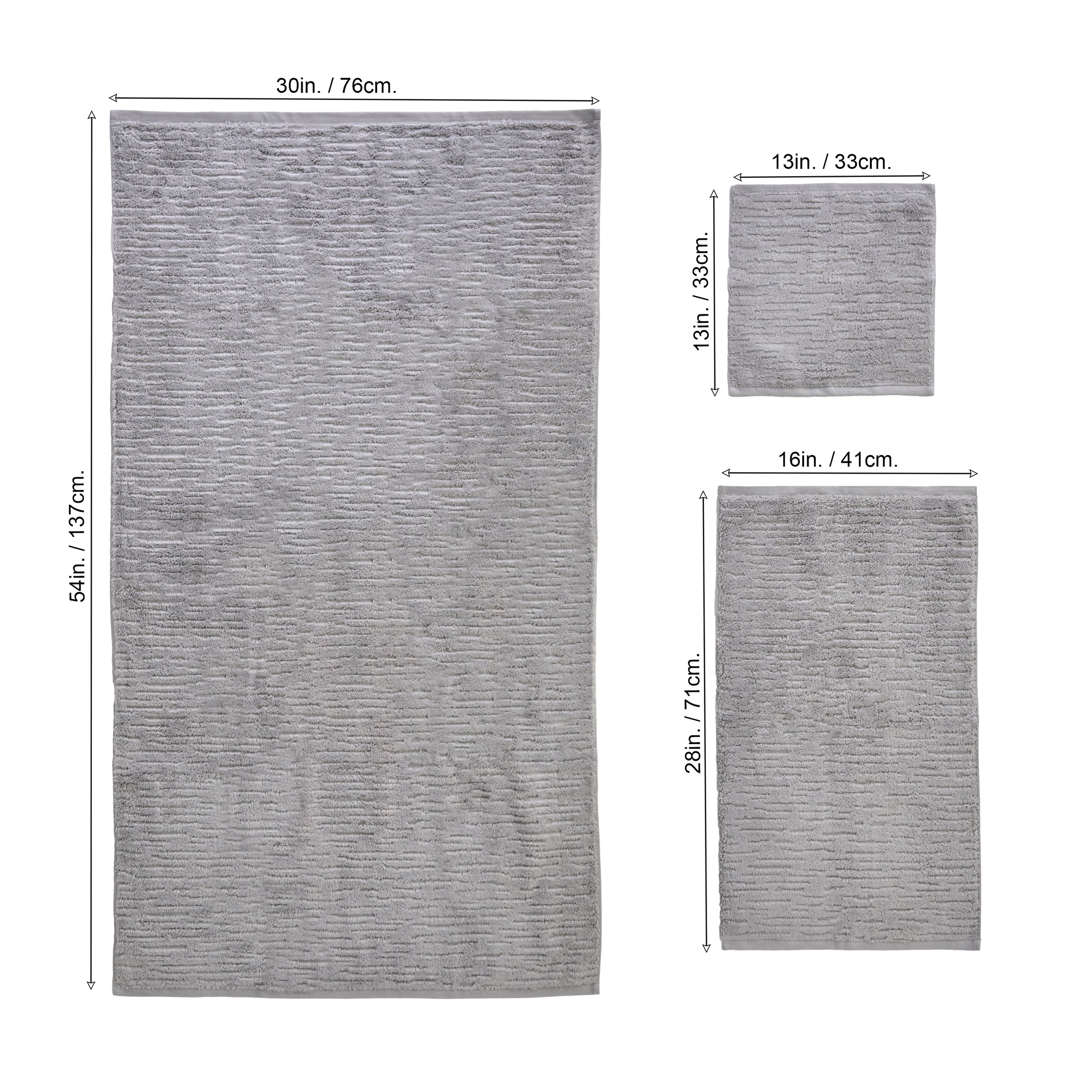 CloudSoft Cotton Luxury 6-Piece Towel Set, Gray