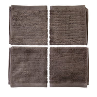 CloudSoft Cotton Luxury 4-Piece Washcloth Set, Mink