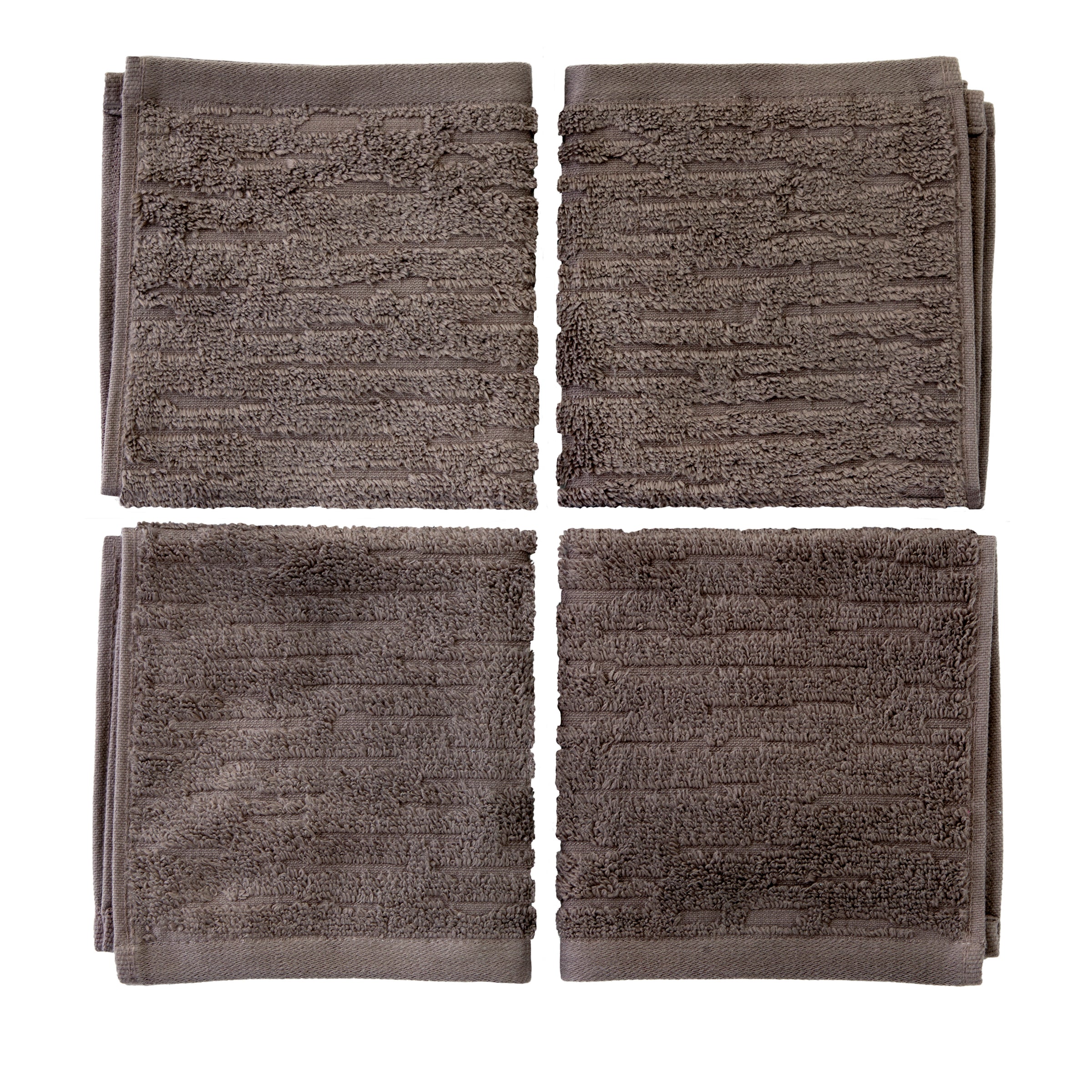 CloudSoft Cotton Luxury 4-Piece Washcloth Set, Mink