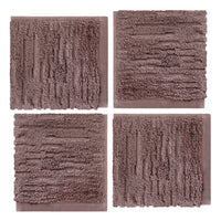 CloudSoft Cotton Luxury 4-Piece Washcloth Set, Soft Plum