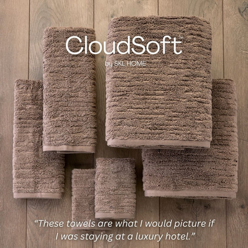 CloudSoft Cotton Luxury 6-Piece Towel Set, Mink