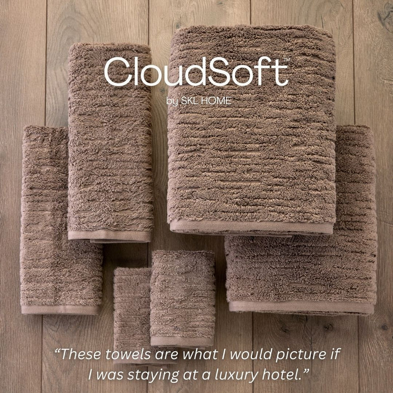 CloudSoft Cotton Luxury 2-Piece Hand Towel Set, Mink