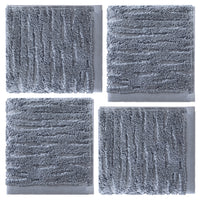 CloudSoft Cotton Luxury 4-Piece Washcloth Set, Smoke Blue