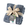 CloudSoft Cotton Luxury 4-Piece Washcloth Set, Smoke Blue