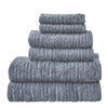 CloudSoft Cotton Luxury 6-Piece Towel Set, Smoke Blue