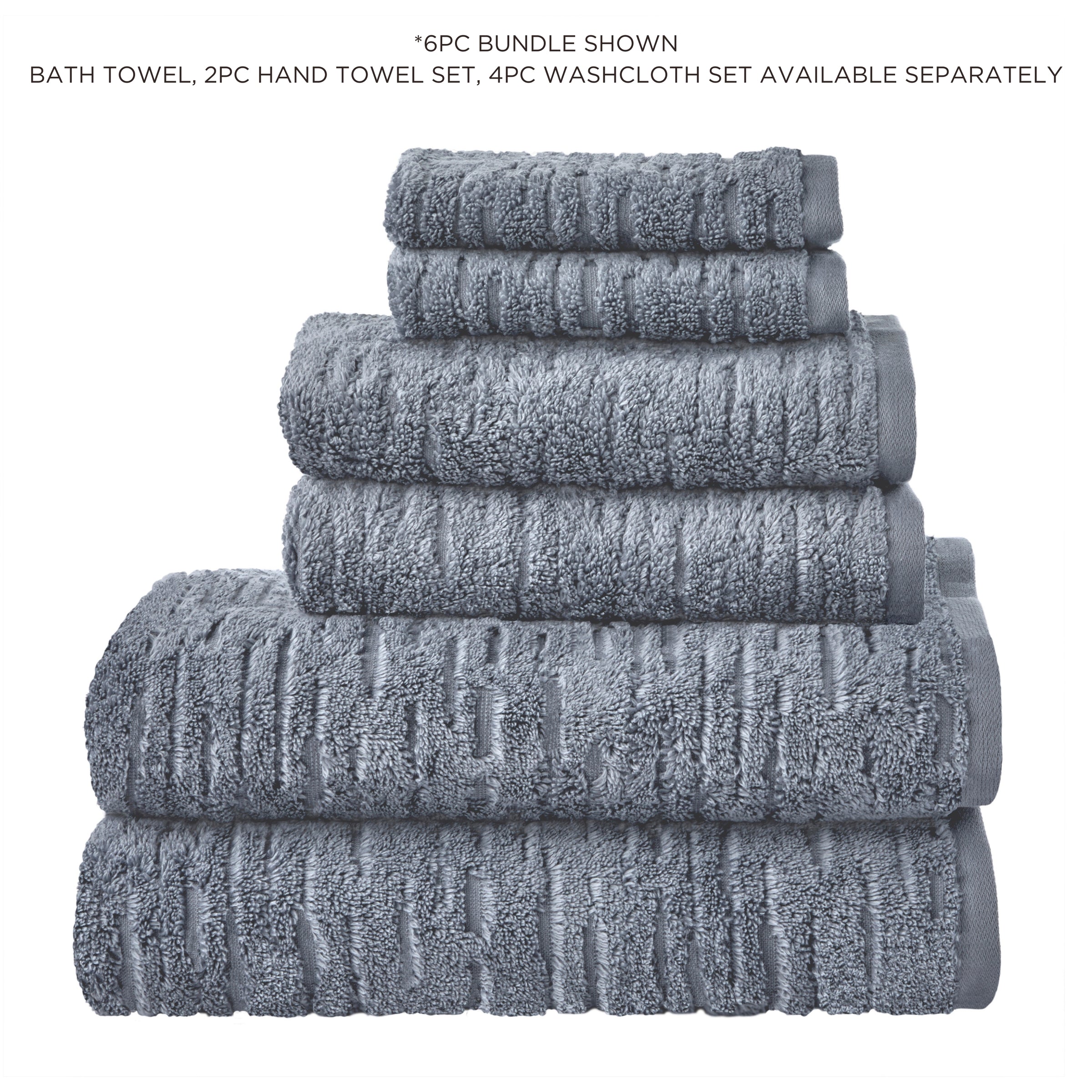 CloudSoft Cotton Luxury Bath Towel, Smoke Blue