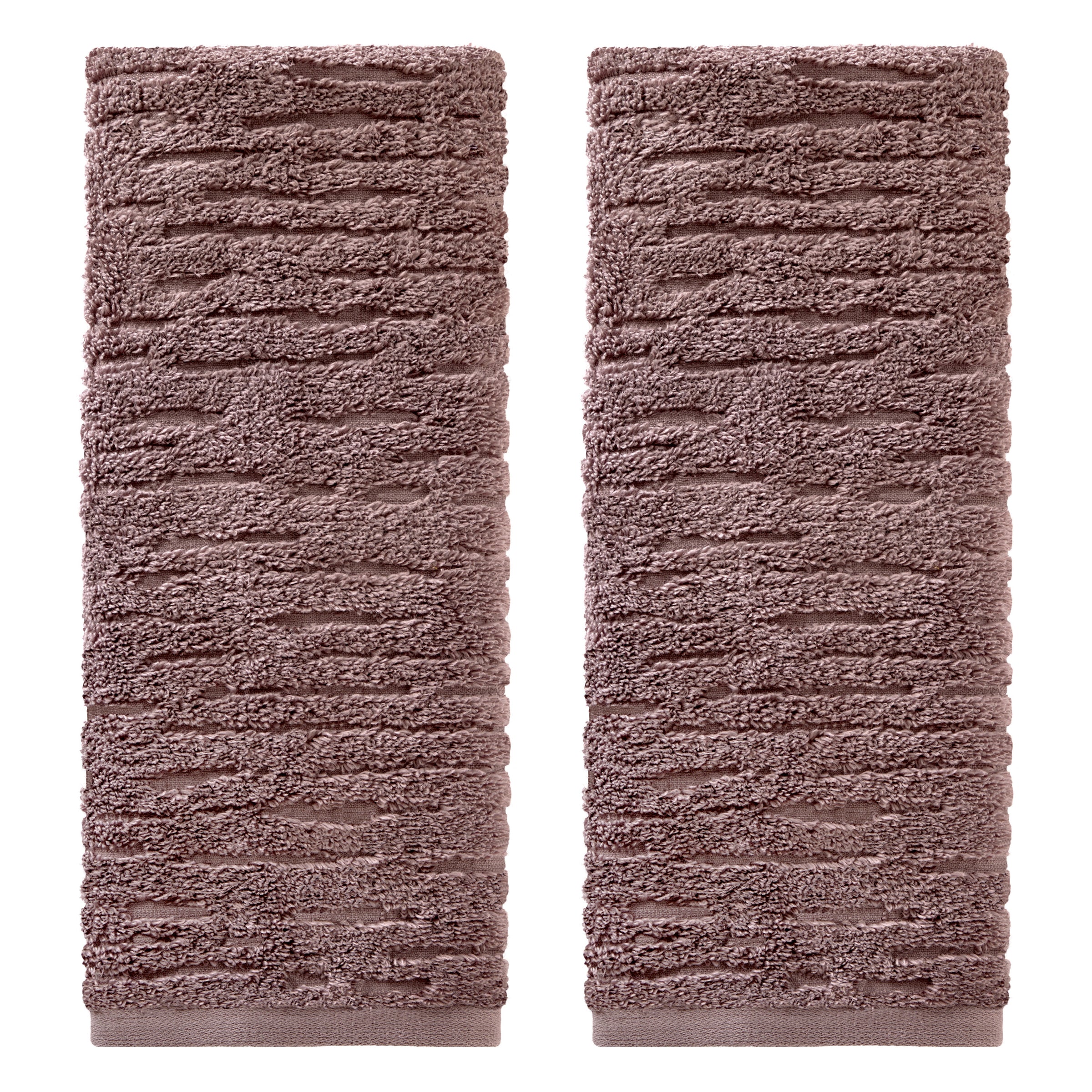 CloudSoft Cotton Luxury 2-Piece Hand Towel Set, Soft Plum