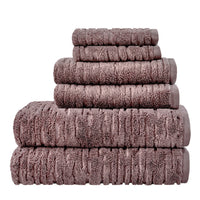 CloudSoft Cotton Luxury 6-Piece Towel Set, Soft Plum