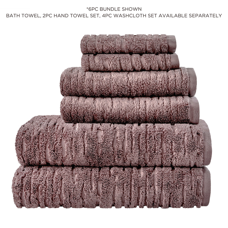 CloudSoft Cotton Luxury 2-Piece Hand Towel Set, Soft Plum