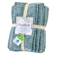 CloudSoft Cotton Luxury 6-Piece Towel Set, Teal