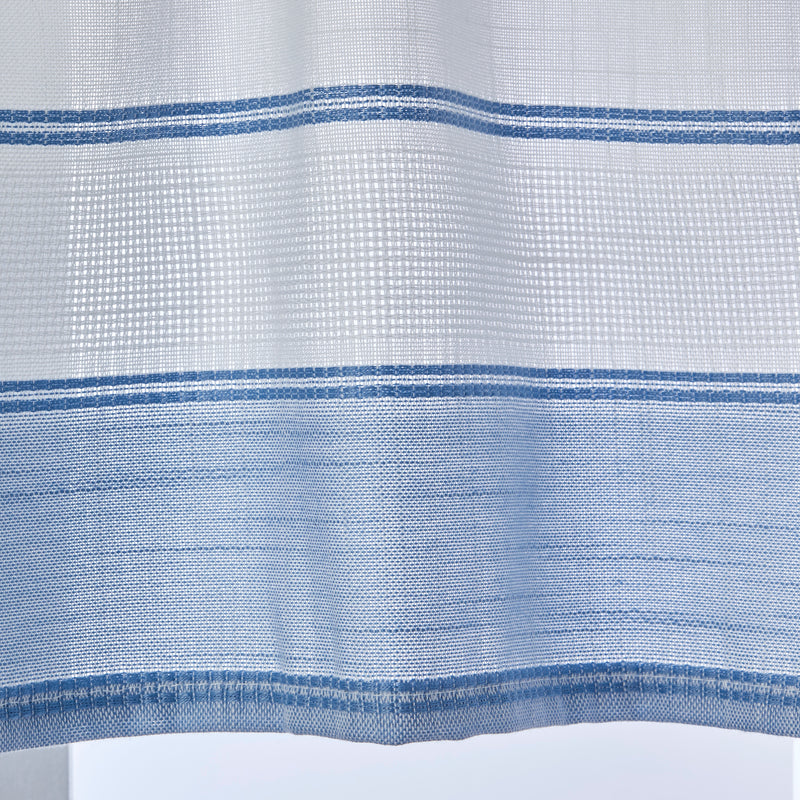 Carrick Stripe Window Valance, Blue, 56" x 13"