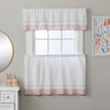 Carrick Stripe Window Tier Pair, Pink, 56" x 24"