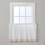 Carrick Stripe Window Tier Pair, Pink, 56" x 24"